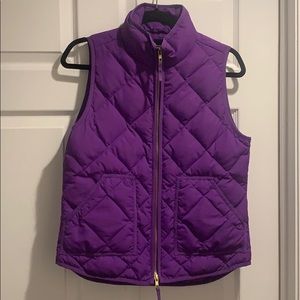 J. Crew Bright Purple Quilted Vest